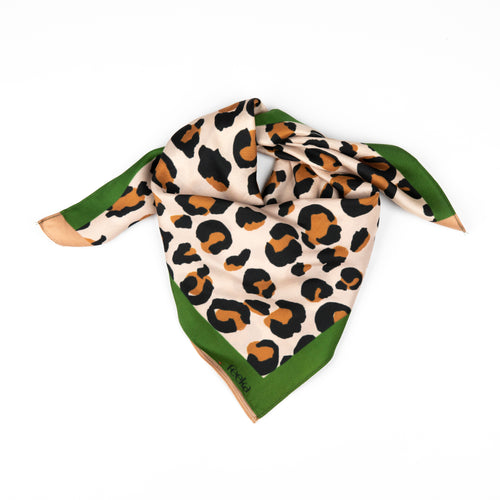 Foulard Edwin Leopard Pesto