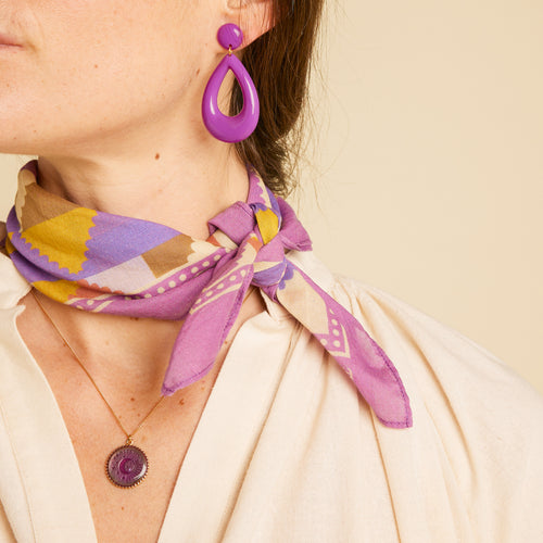 Foulard Liana Patchwork Violine