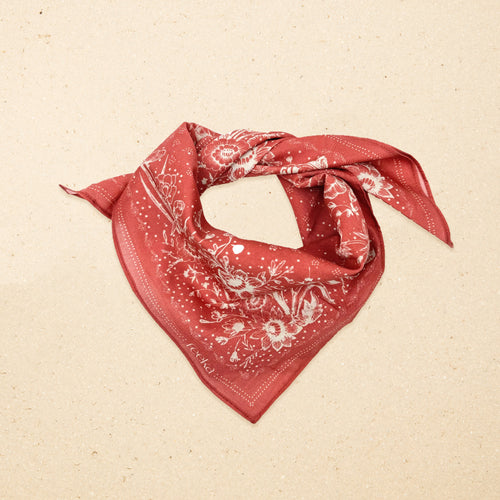 Foulard Giulian Flower Bandana Pourpre