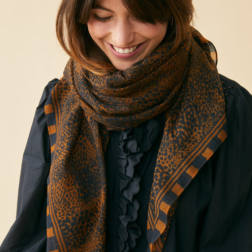 Foulard Liam Leo Patchwork  Muscade