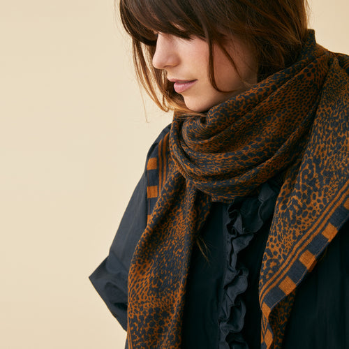 Foulard Liam Leo Patchwork  Muscade