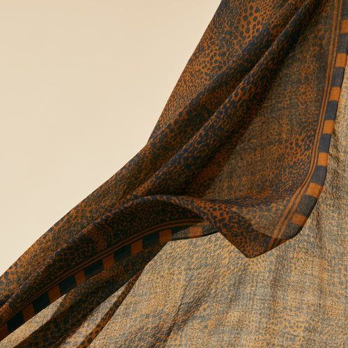 Foulard Liam Leo Patchwork  Muscade