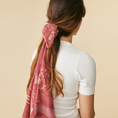 Foulard Felicie Flower Bandana Pourpre