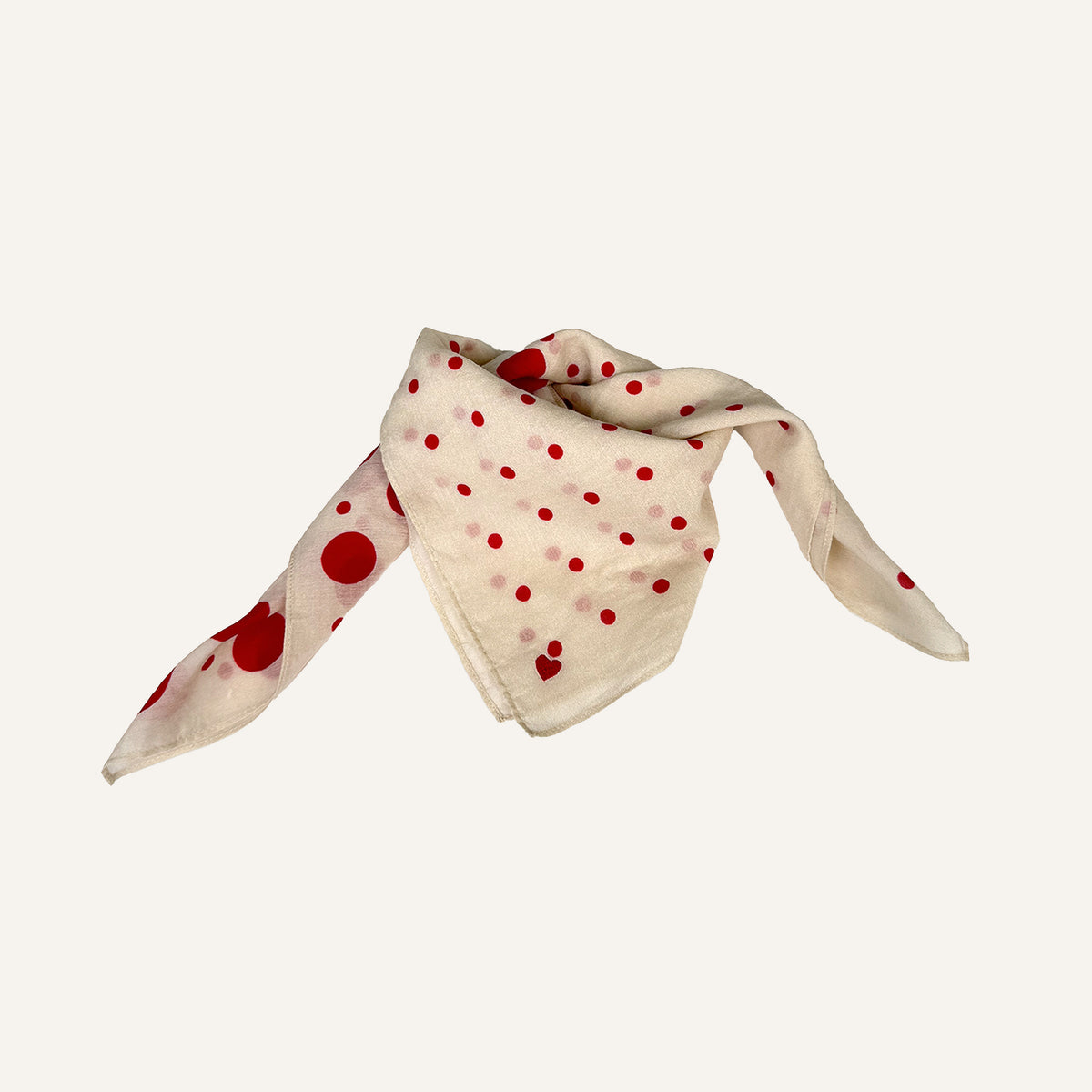 Foulard Marceau Ecru/Carmin