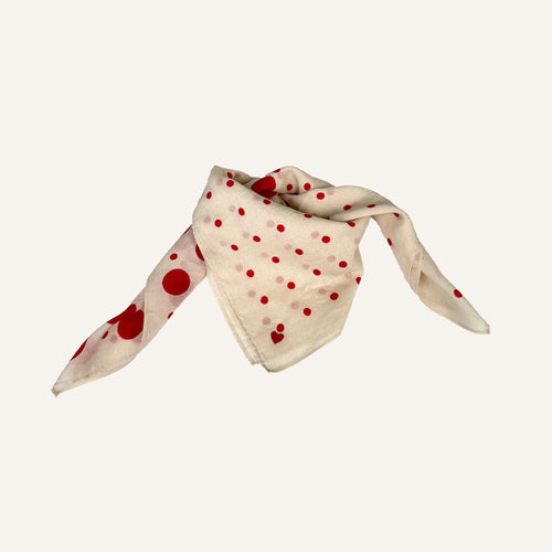 Foulard Marceau Ecru/Carmin