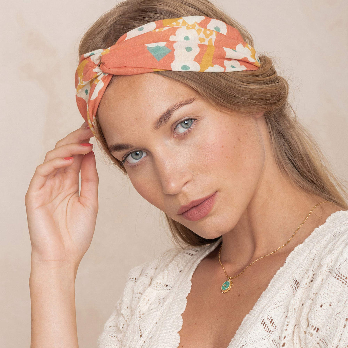 Headband Alexie Gingko Rose Dahlia