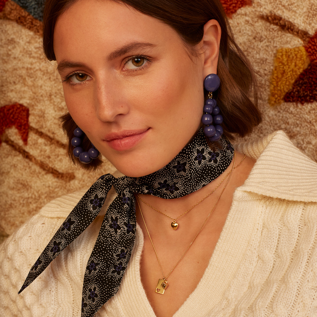 Headband Igor Corn Flower Noir