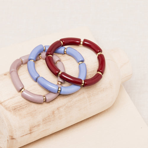 Set de bracelets Palma Bordeaux
