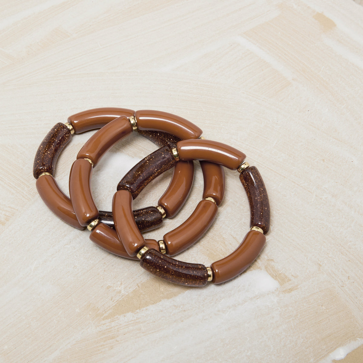 Set de Bracelets Palma Muscade/Muscade Brillant