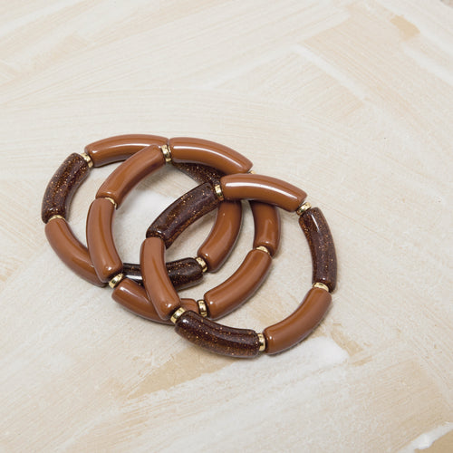 Set de Bracelets Palma Muscade/Muscade Brillant