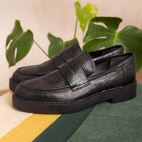 Mocassins Hayley Lezard Noir