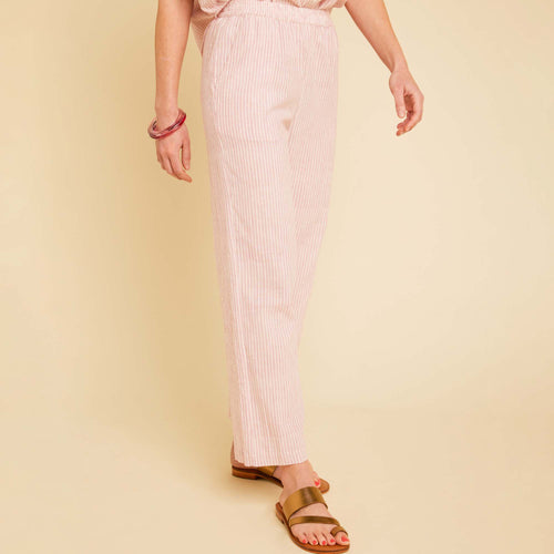 Pantalon Juhi Violine/Ecru