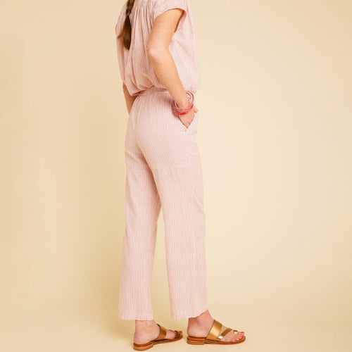 Pantalon Juhi Violine/Ecru