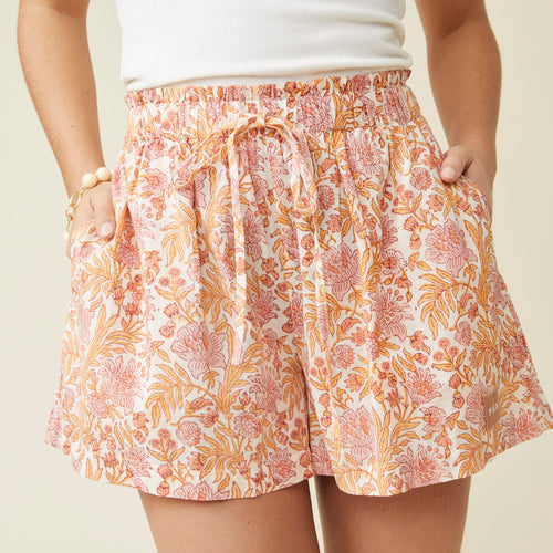 Short Tanjasi Blockprint Giroflee