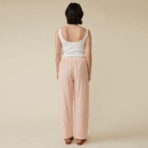 Pantalon Tapti Raye Ecru/Lipstick