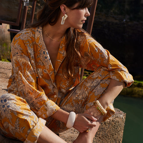 Ensemble Karan Blockprint Ocre