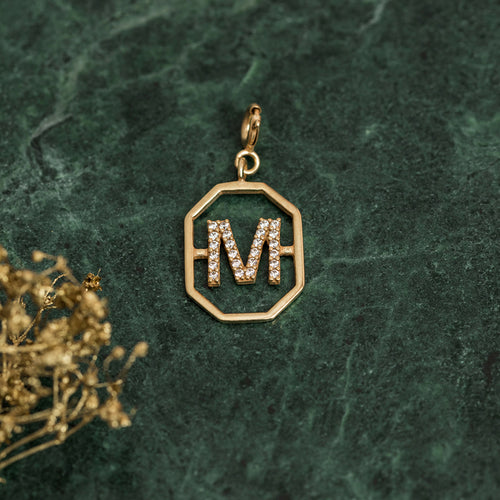 Pendentif M  Or