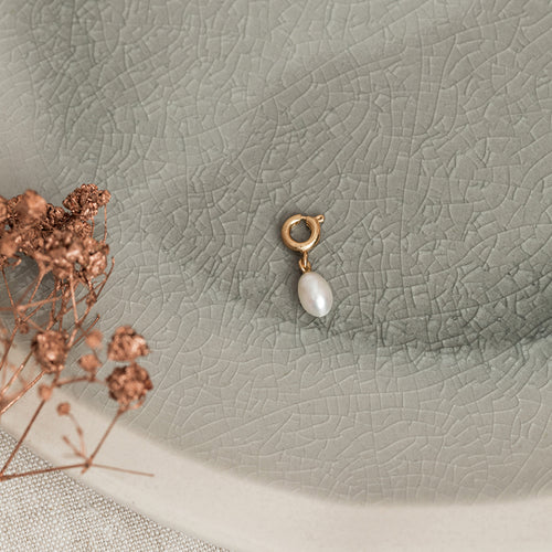 Pendentif Petite Goutte Perle Blanche
