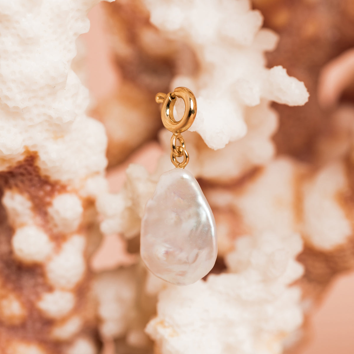 Pendentif Grande Goutte Perle Orange