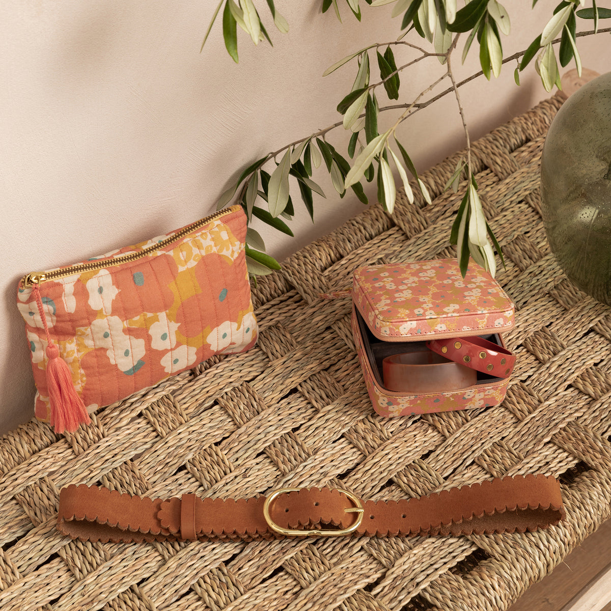 Pochette Carola Flower Pop Curry