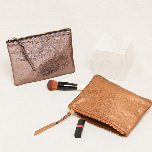Pochette Violene Gris Metallisé