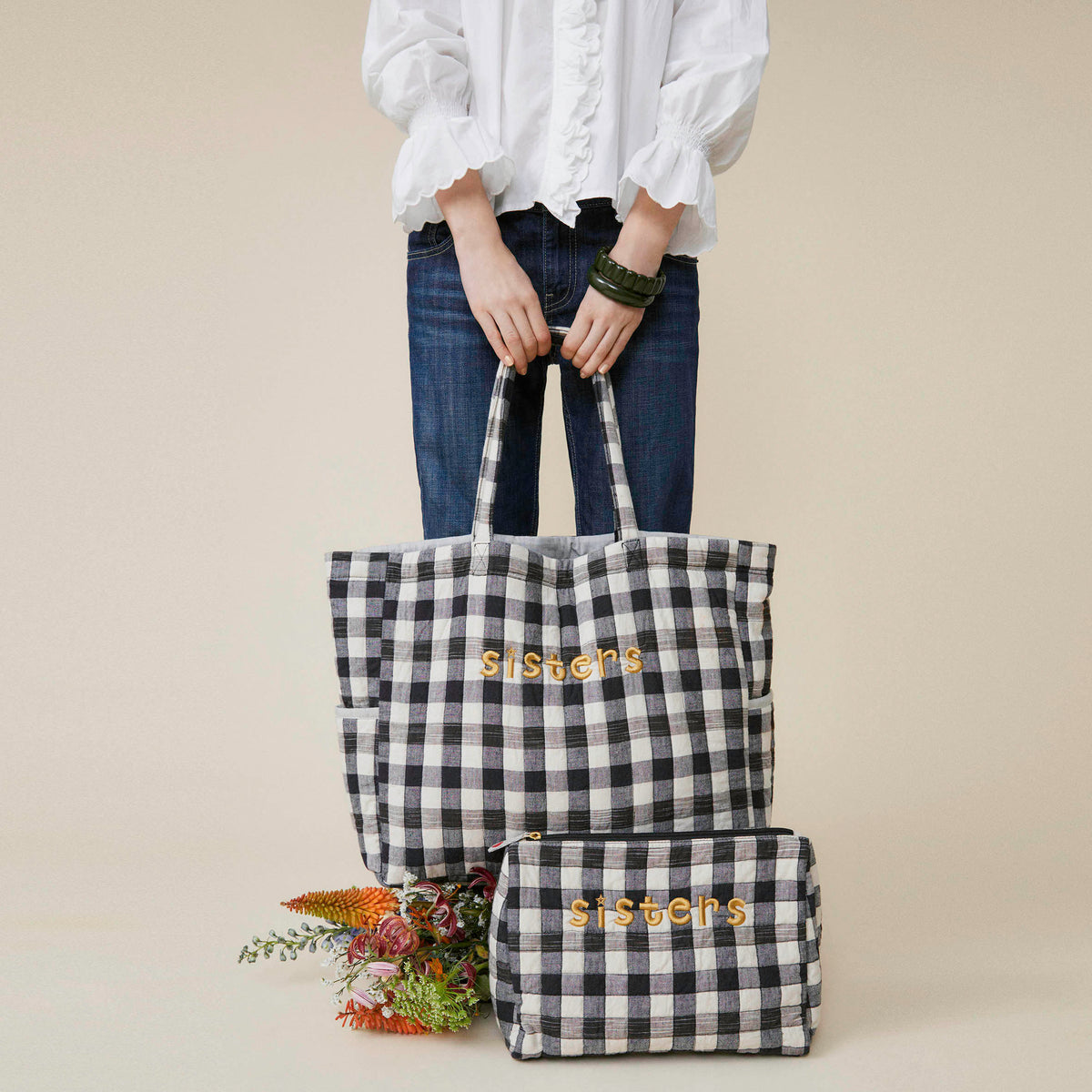 Pochette Charlie Carreau Noir/Ebene