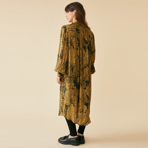 Robe Yaelle Curry Imprime Succulente