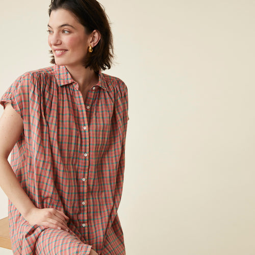 Robe Nillana Vichy Nectarine/Menthe
