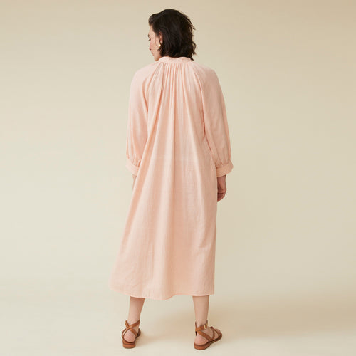 Robe Namyta Raye Ecru/Lipstick