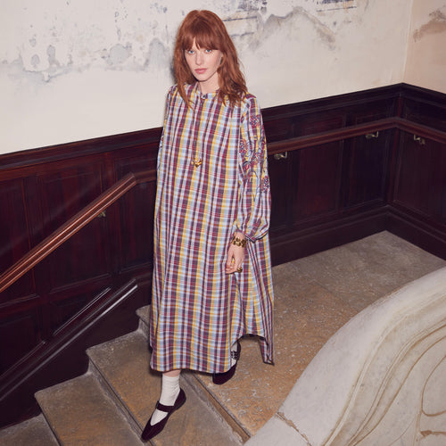 Robe Laura Carreau Sky/Grenat