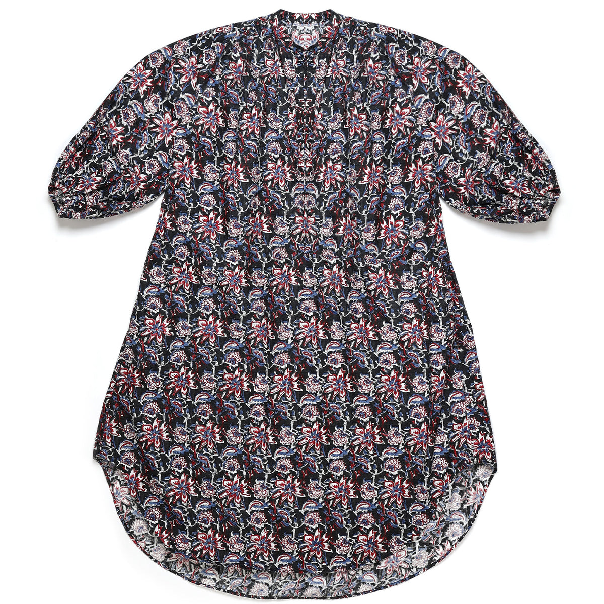 Robe Lucia Bagru Noir/Carmine
