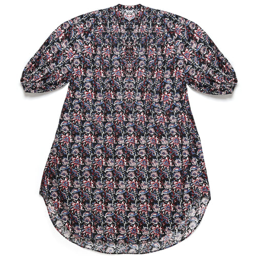 Robe Lucia Bagru Noir/Carmine