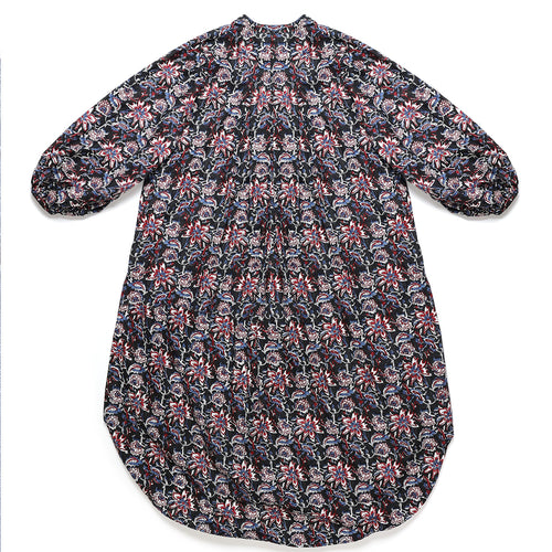 Robe Lucia Bagru Noir/Carmine