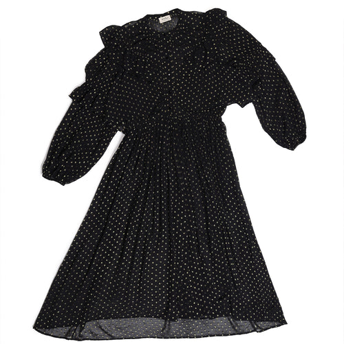 Robe Heloise Georgette Pois Dore