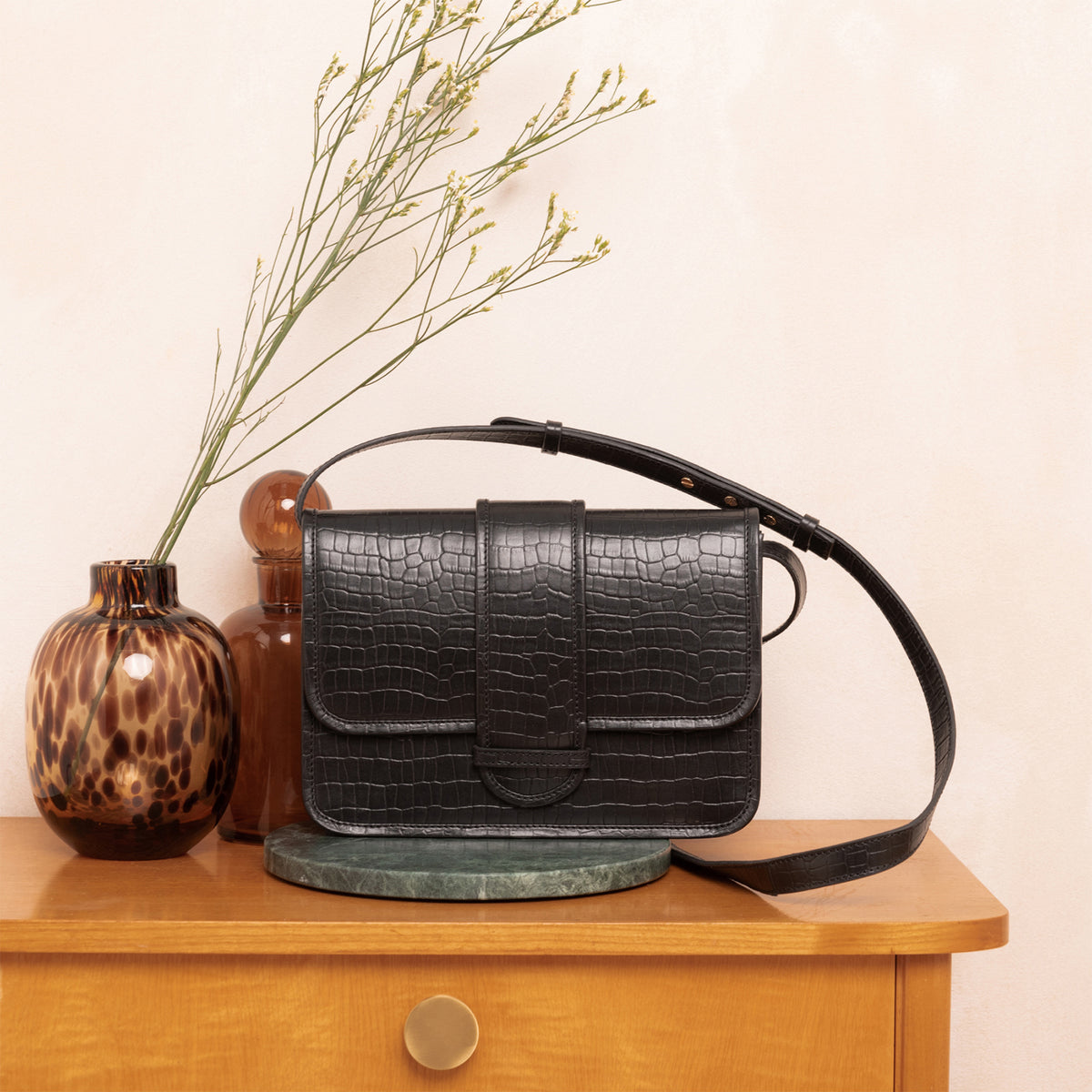 Sac Raphael Croco Noir