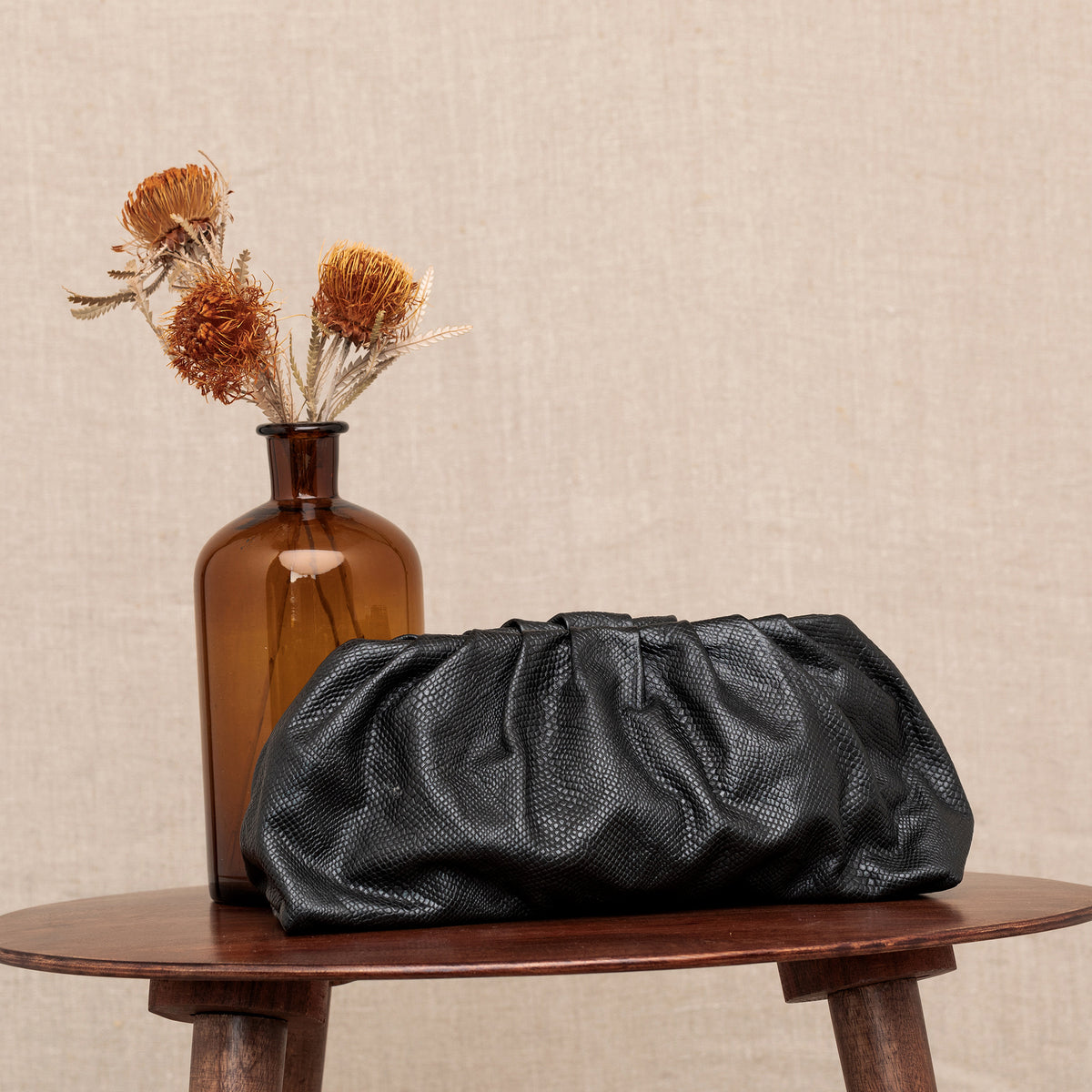 Sac Sofya Python Noir