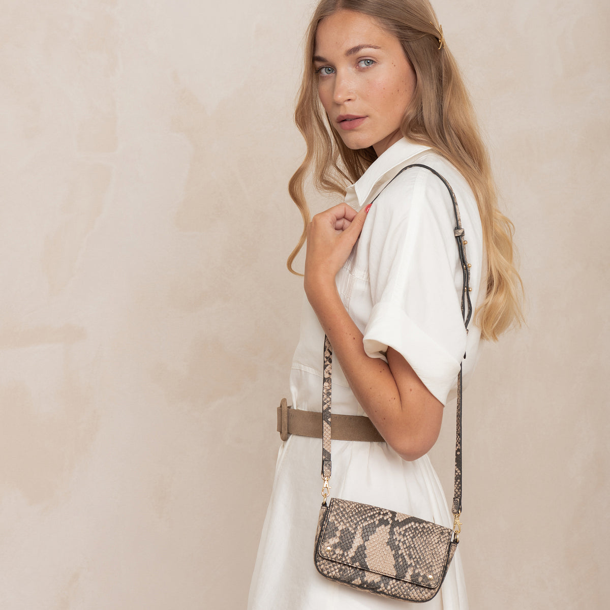 Sac Vera Serpent Ecru
