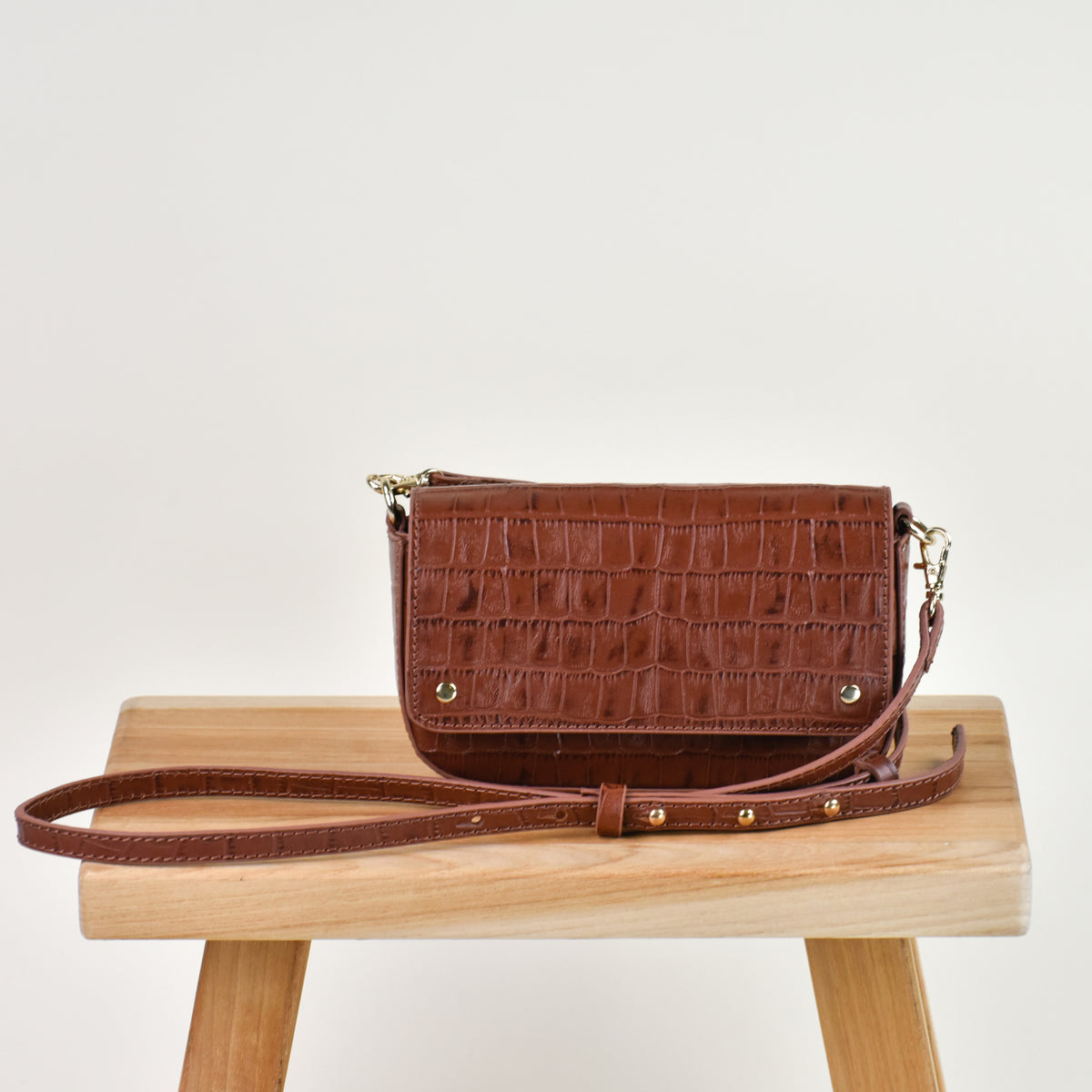 Sac Vera Croco Cognac