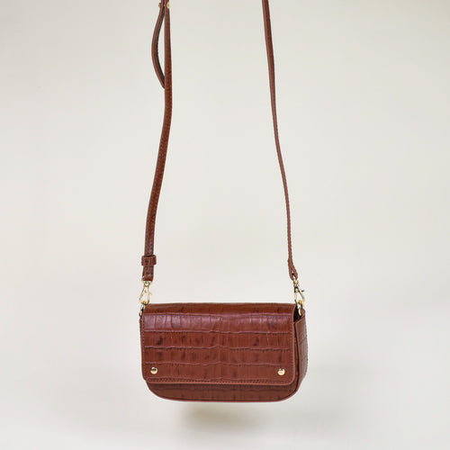 Sac Vera Croco Cognac