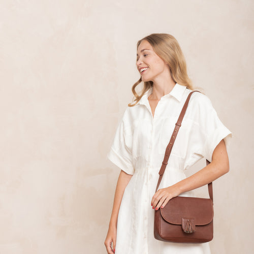 Sac Paolo Lezard Cognac