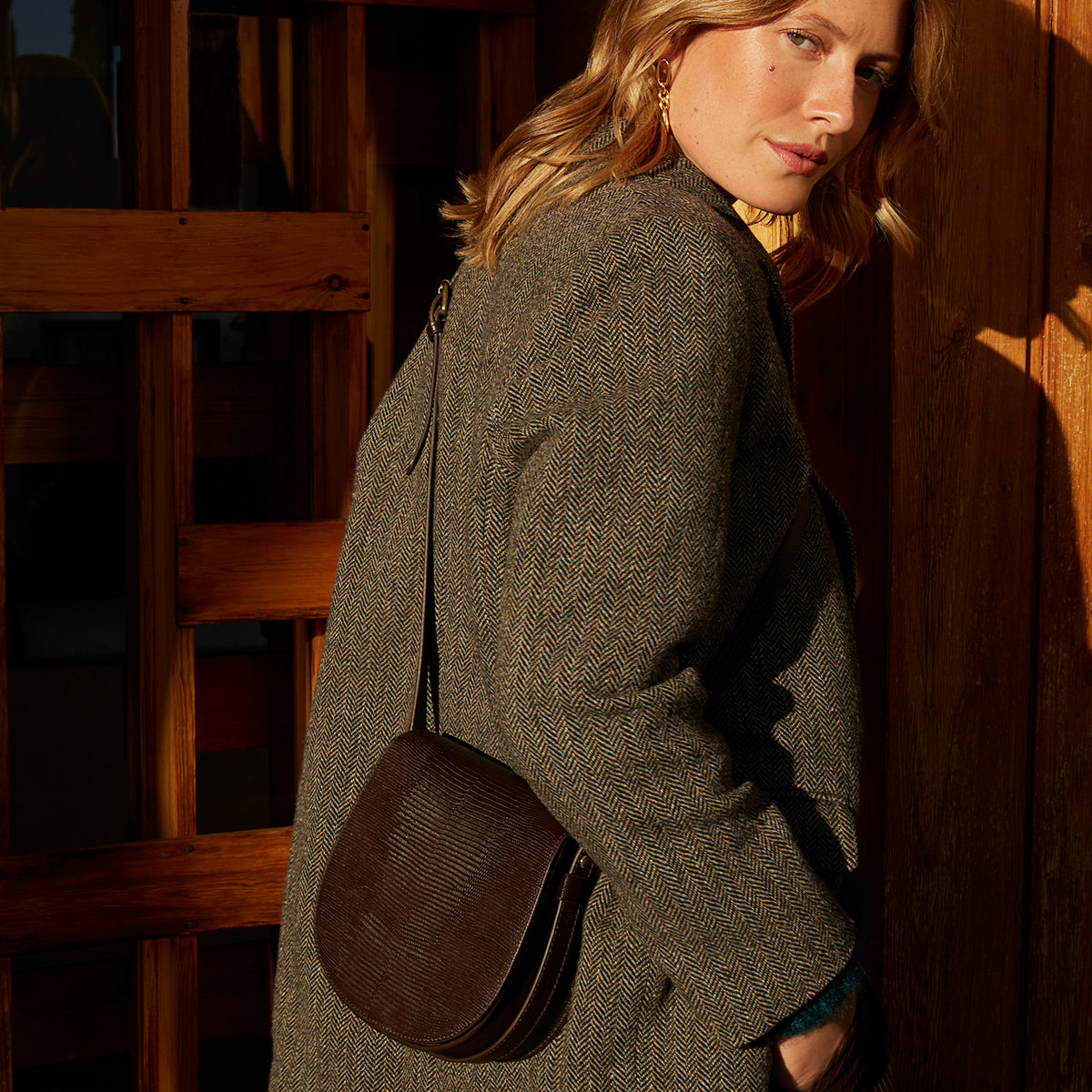 Sac Gaby Lezard Ganache