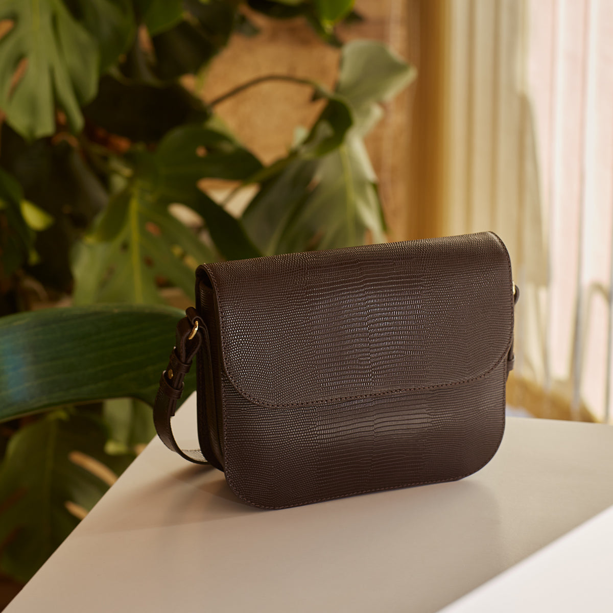 Sac Gabor Lezard Ganache
