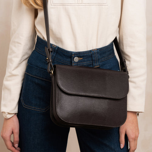 Sac Gabor Lezard Ganache