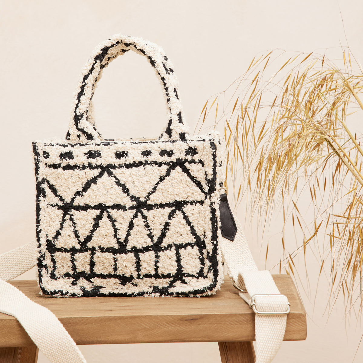 Sac Mini Savana Noir/Ecru