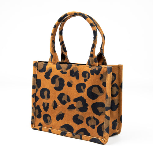 Cabas Mini Savana Leopard Jade