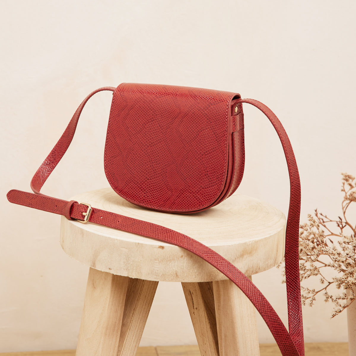 Sac Mini Gaby Serpent Amarante