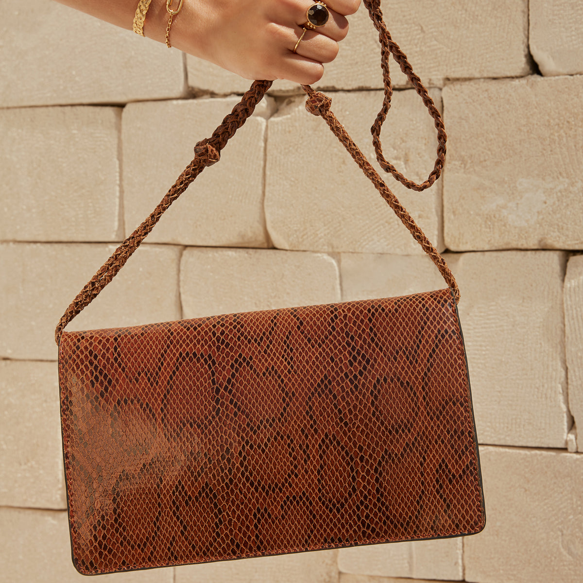 Sac Ivy Serpent Cognac