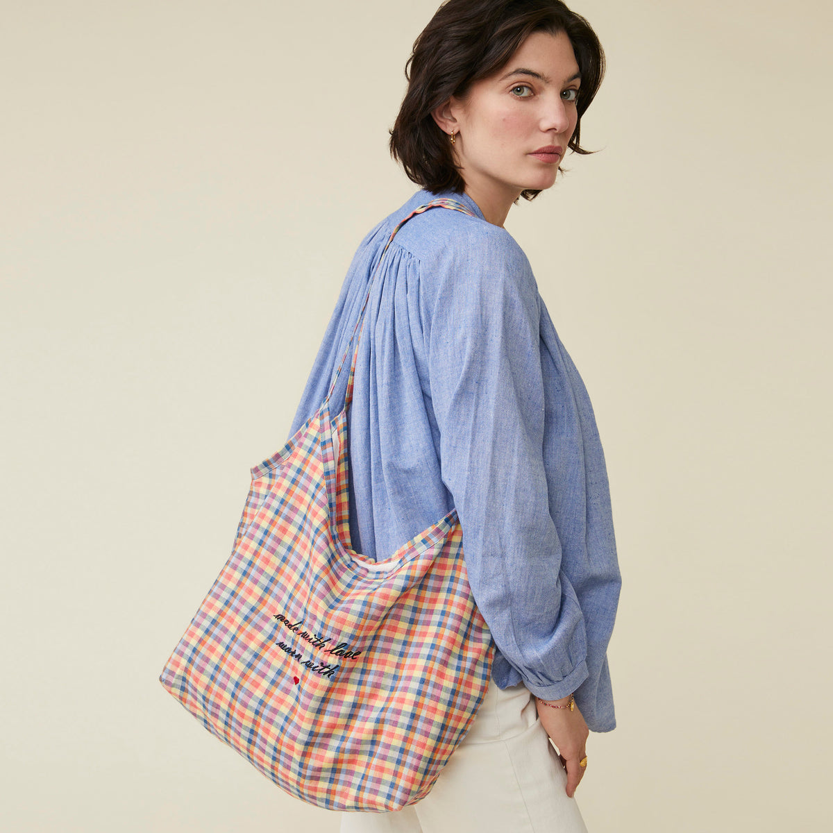 Sac Clemence Vichy Denim/Pop Corn