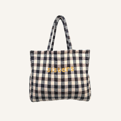 Sac Ishae Carreau Noir/Ebene