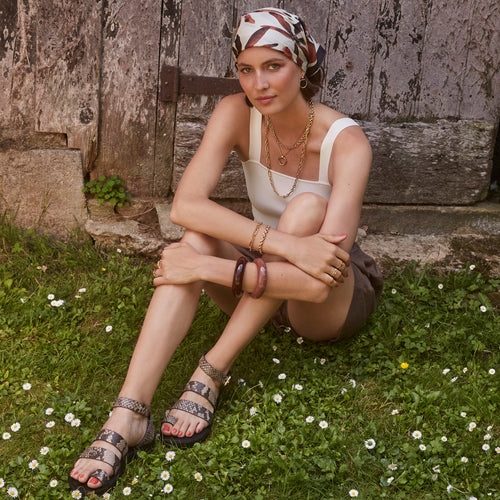 Sandales Kea Serpent Ecru